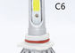 C6 অটো LED হেডলাইট বাল্ব 3000K 6000K অল ইন ওয়ান ফ্যানলেস সিন কুলার